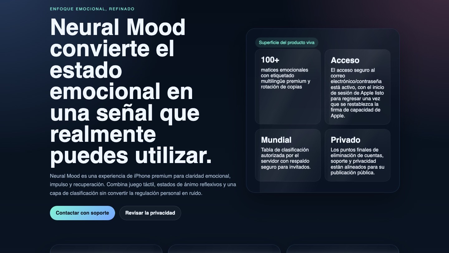 Neural Mood home screenshot